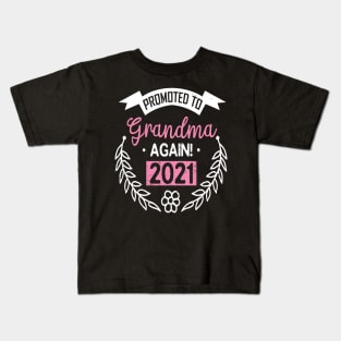 Promoted To Grandma Again 2021 Kids T-Shirt